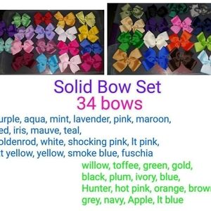 34 Solid Bow Set